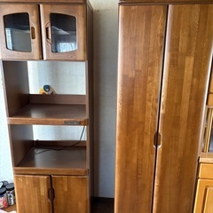 G1130 レンジボード　食器棚　天然木　の画像