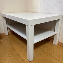 ホワイト　テーブル　ローテーブルの画像