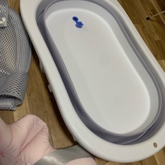 赤ちゃん ふわふわバスネット折りたたみベビーバス の画像