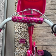 自転車　女の子　12インチ　推し棒　補助輪の画像
