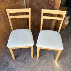 ダイニングテーブルと椅子2脚の画像