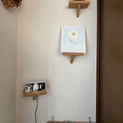 【引越しのためお譲りします】壁掛けシェルフ6本セット｜ロング3・ショート3の画像