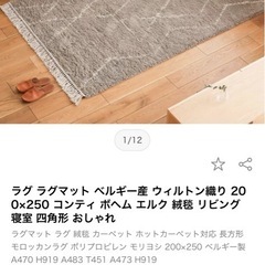 ラグラグマット ベルギー産 ウィルトン織り 20 0x250 コンティボヘム エルク 絨毯 の画像