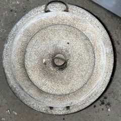 古民具　
伝統工芸品 昭和レトロ!!アンティーク!!｜茶道具 風炉釜 羽釜 アルミ 蓋付き｜ ｜骨董 古美術の画像