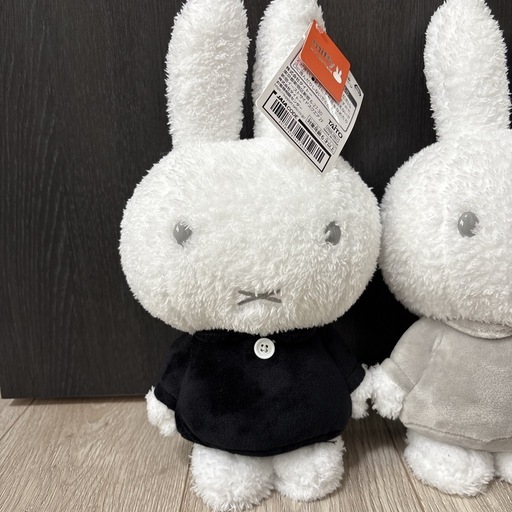 ミッフィー SL サイズ ぬいぐるみ もこもこver. モノトーン 2個セット