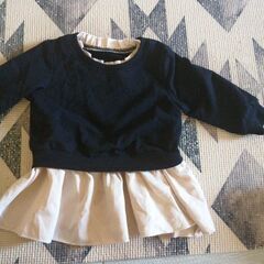 90サイズ 女の子 トレーナー まとめ売り　外遊び　外着　長袖　トップス　チュニック　泥　公園　外着　の画像