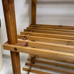木製シューズラックの画像