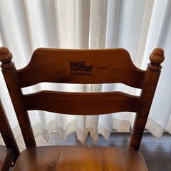 オールドカリモク コロニアル イス2脚の画像