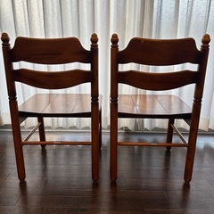 オールドカリモク コロニアル イス2脚の画像