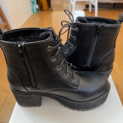 ロールアップブーツ　ブラックの画像