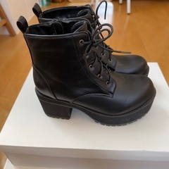 ロールアップブーツ　ブラックの画像