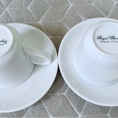 🇹🇭✨Royal Porcelain ロイヤルポーセリン＊タイ王室御用達 高品質陶磁器コーヒーカップ2客セット☕耐久性抜群＆上品デザイン♥おうちカフェ・朝食・ティータイムに最適🎐直接手渡し 岡山市中区円山の画像