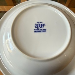 青いブドウ模様の陶器皿 直径約25cm AdamEve たちきちの画像