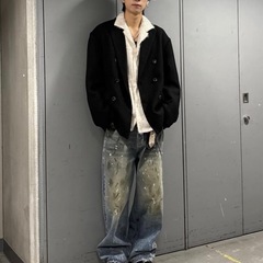 LUCY/ツイードダブルテーラードジャケットの画像