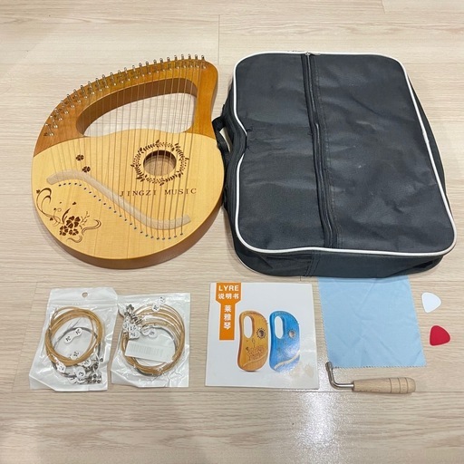 JINGZI MUSIC 24弦ライアーハープ (山) 古島の弦楽器、ギターの中古