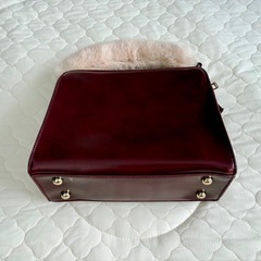 31 Sons de mode ファー付きハンドバッグ ボルドー クリスマス 赤の画像