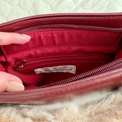 31 Sons de mode ファー付きハンドバッグ ボルドー クリスマス 赤の画像