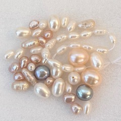 淡水パールミックス　50粒　約28.8㎝　手芸　　趣味の画像