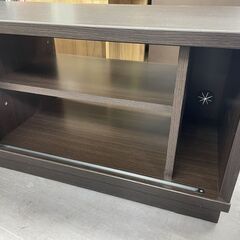 テレビボード 幅120cm 奥行40cm 高さ40cm ニトリ ローボード ジョアン2 木製 ダークブラウン テレビ台 札幌市手稲区の画像