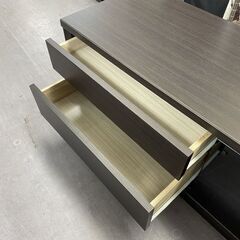 テレビボード 幅120cm 奥行40cm 高さ40cm ニトリ ローボード ジョアン2 木製 ダークブラウン テレビ台 札幌市手稲区の画像