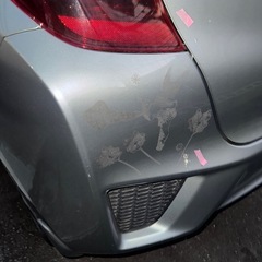 フィットハイブリッド　事故現状　の画像