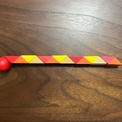 ドイツ　木のおもちゃ　ライオンのへび型パズルの画像