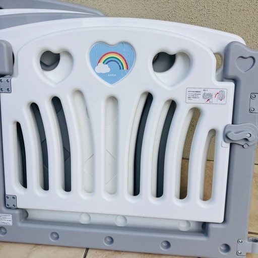 KATOJI ベビーサークル 知育玩具付き グレー