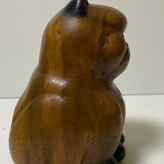 木彫り　南米の猫の置物　アンティーク　コレクション　飾物の画像