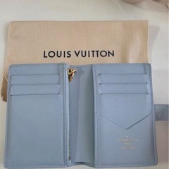 LOUIS VUITTON ライトブルー 二つ折り財布正規品保証2674の画像