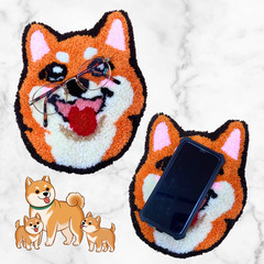 🐶【柴犬の笑顔にキュン！】もふもふ触感に感動！柴犬スマイル ミニラグの画像