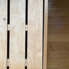 木製ダブルベッドフレーム ヘッドボード付の画像