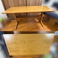 無印良品 リビングでもダイニングでも使えるテーブル 130cm65cm60cmの画像