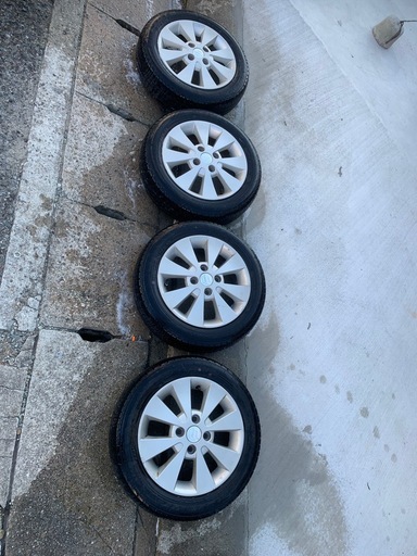 155/65R14  スズキ純正アルミホイール、タイヤセット