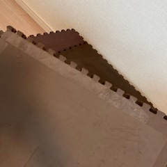 ニトリ 木目ジョイントマット 17枚 2帖分 45×45cm ダークブラウン　ふち付きDBR の画像