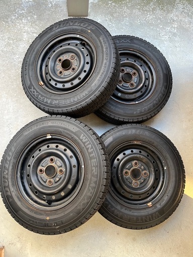 スタッドレス145/80R12 80/78NLT タイヤホイール4本セット (タコちゃん