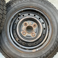 軽バンスタッドレス145/80R12 80/78NLT タイヤホイール4本セットの画像