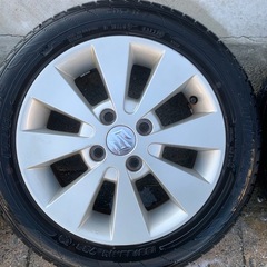 155/65R14  スズキ純正アルミホイール、タイヤセットの画像