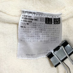 UNIQLO ニット 長袖 オフホワイト 白 XLの画像