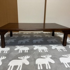 ビバホーム テーブル　和風折畳座卓 ブラウン 天然木化粧合板　の画像