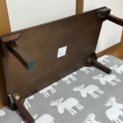 ビバホーム テーブル　和風折畳座卓 ブラウン 天然木化粧合板　の画像