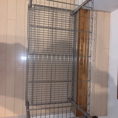 シルバーラック ワードローブ用ポール付き 172×45.5×90.5の画像