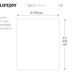 LIFEJOY ホットカーペットの画像