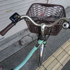 【ジャンク品】❮車体のみ❯[Panasonic]ViVi(ビビ)DX 26吋電動アシスト自転車(アップルグリーン )の画像