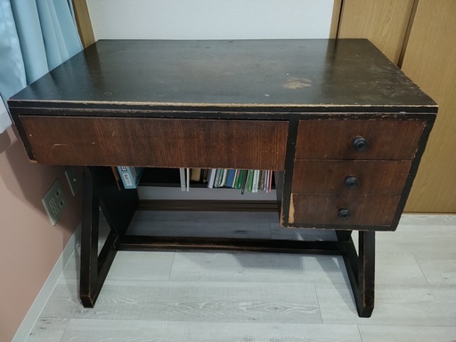 昭和レトロ》古家具好きに◎ ヴィンテージ学習机｜収納引き出し付き