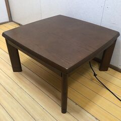 マルニ木工 こたつ 正方形 75cm ヒーター動作確認済み 冬物家具 テーブル 木目 暖房器具【糸島市内 送料無料】251130-5の画像