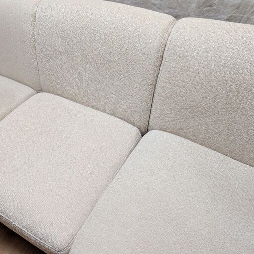 クリーム色 3人掛けソファ 幅175cm　新潟市中央区引き取り クリーム色 3人掛けソファ 幅175cm新潟市中央区引き取り (mi) 関屋の