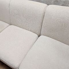 クリーム色 3人掛けソファ 幅175cm　新潟市中央区引き取りの画像