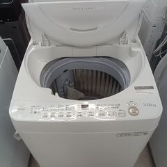 リユースのサカイ栃木店★ジモティ割あり★ SHARP 洗濯機 ES-KS70W 7㎏ 21年製 動作確認／クリーニング済み TC11778の画像