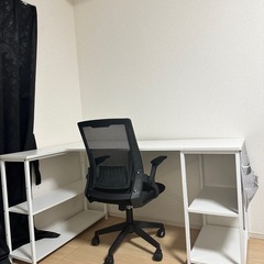 pcデスク コーナーデスク オフィスチェア 椅子セットの画像