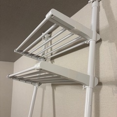 【ランドリーラック】HEIANSHINDO　突っ張り伸縮ランドリーラック　ホワイト　L-6の画像